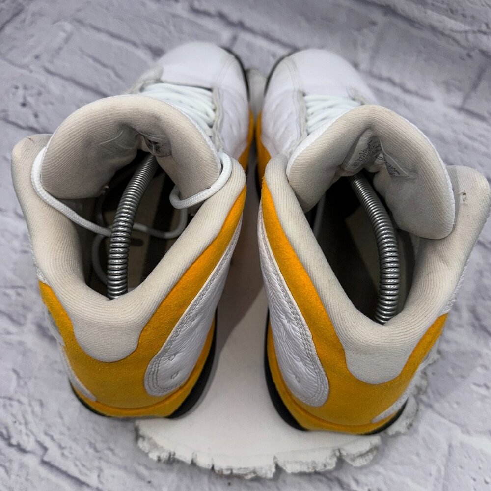 Nike Air Jordan 13 Retro Del Sol Shoes Mens Size 9 White Yellow 414571-167 - Picture 6 of 11